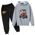 thumbnail image 3 of Conjunto de sudaderas con capucha para niños y niñas, sudaderas con capucha de dibujos animados y pantalones largos, traje de 2 piezas, conjuntos para niños, ropa de Blaze y los Monster Machines, 3 of 5
