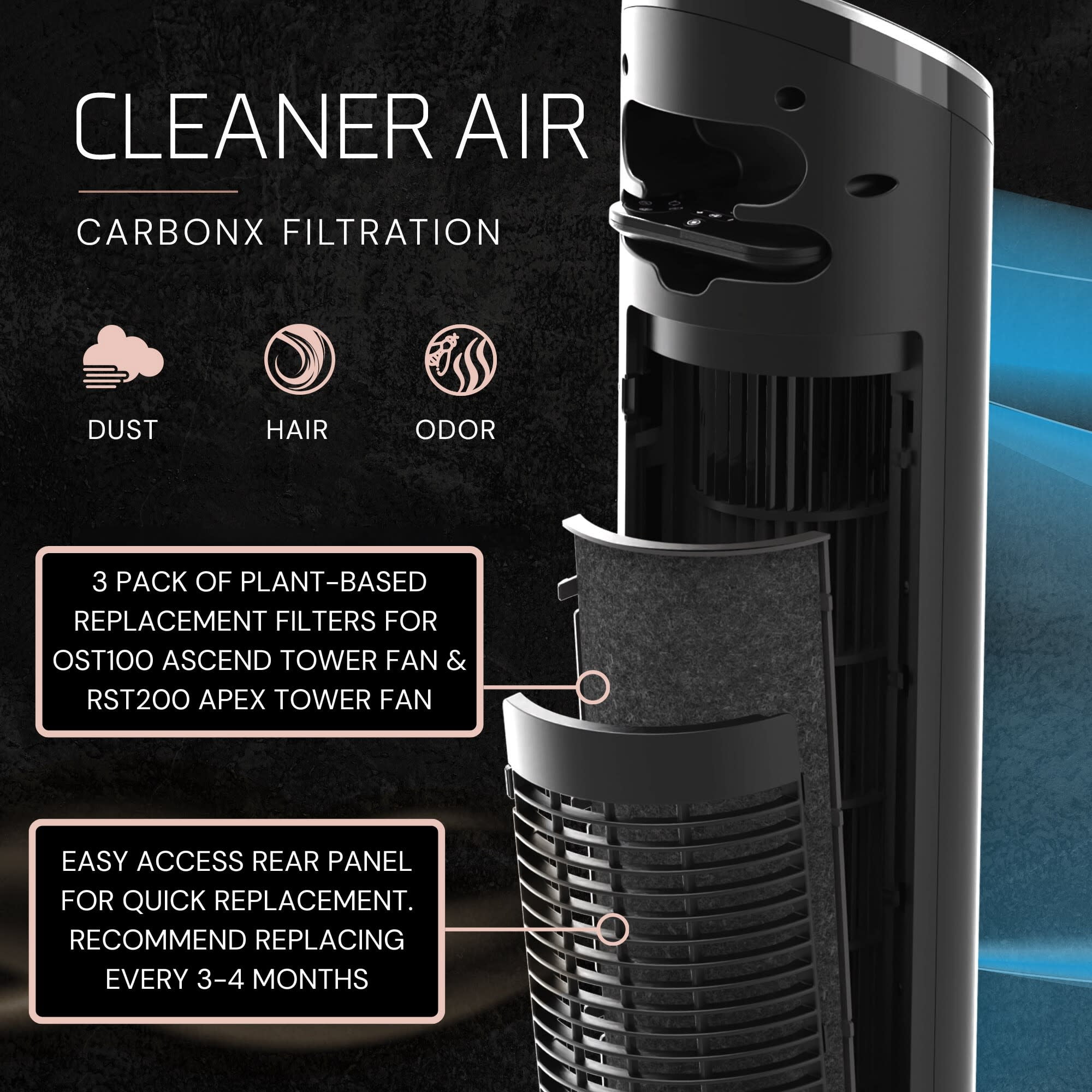 Lasko CXF36 Filter Replacement 3 Pack for OST100 Ascend and RST200 Apex Tower Fans