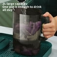 thumbnail image 6 of Acrylic Beverage Pitcher with Lid & Spout, 2 Quart Clear Plastic Pitcher for Iced Tea, Juice, Water, Fridge Safe Drink Dispenser, 6 of 7
