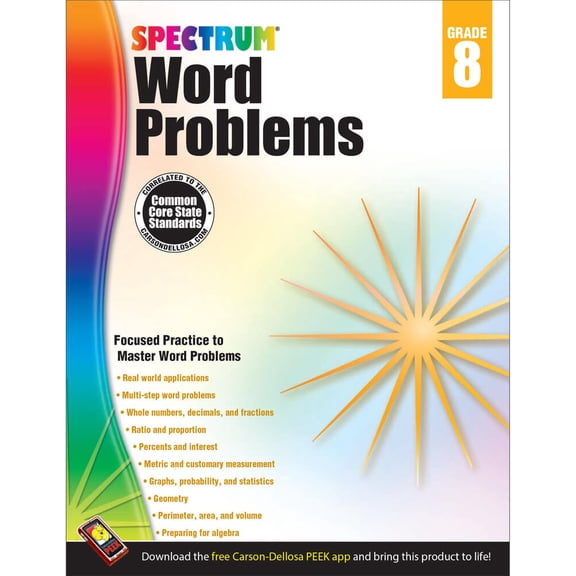 Spectrum: Word Problems, Grade 8 (Paperback)