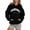 Black, variant on Men's And Women's Casual Letter Print Starry Sky Hooded Sweatshirts Extra Long Zipper Hoodie