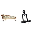thumbnail image 1 of Sofá Cama De Madera En Miniatura, Escultura De Pensador Abstracto, Figura Decorativa, Adorno De Mesa Sencillo Para Casa De Muñecas, Armario, Dormitorio, Estantería, Sillón, Estatua., 1 of 8