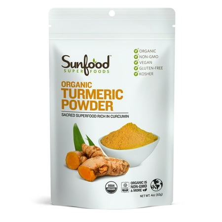 Sunfood Superfoods Organic Turmeric Powder, 4.0 (Best Organic Turmeric Powder)