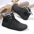thumbnail image 2 of Mens Fleece Lined Snow Boots Winter Warm Lace Up Lightweight Hiking Booties Outdoor Non Slip Work Shoes, 2 of 6