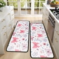 thumbnail image 4 of Kitchen Rugs Sets Of 2,Pink Butterfly Star Floral Peach Pattern Anti Fatigue Kitchen Mat Rugs Non Slip Washable,Decorative Kitchen Floor Mats for Kitchen,Sink,Laundry,17"x47"+17"x47", 4 of 5