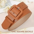 thumbnail image 6 of JASGOOD Women Fashion Leather Belts Candy Color Square Buckle Belt for Jeans Pants Dresses, 6 of 9