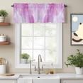 thumbnail image 2 of Purple Marble Valance Curtain Golden Lines Modern Window Valances Rod Pocket Short Curtains Window Treatments for Kitchen Bedroom Bathroom Laundry 54" x 18", 2 of 9