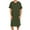 Army Green, variant on 2025 Men's Nightshirt Nightgown Short Sleeve V Neck Sleepshirt Pajama Shirt Summer Comfy Big & Tall Sleep Gowns