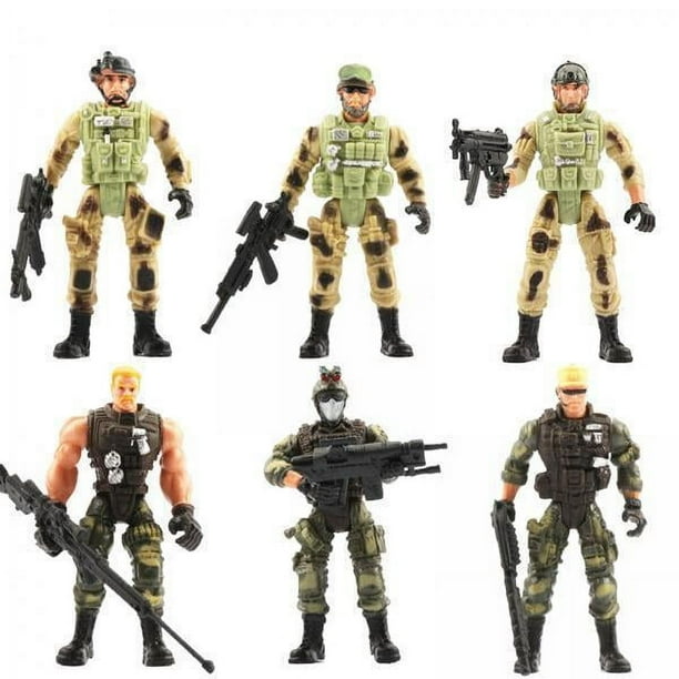Kits de juego de figuras de acción,Juego de figuras de acción Figuras de acción especiales,Juguete de contra el terrorismo Muñeca única,Figura de personal en miniatura para casa de