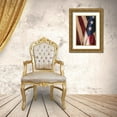 thumbnail image 3 of Mossholder, Tim 11x14 Gold Ornate Wood Framed with Double Matting Museum Art Print Titled - USA Flag, 3 of 4