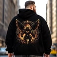 thumbnail image 2 of Big and Tall Men Hoodie Plus Size Hooded Sweatshirt Fleece Pullover 5XL H2 5KPC G11, 2 of 8