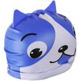 thumbnail image 4 of Gorro de baño de silicona XCF impermeable para niños con protección para los oídos color azul, 4 of 4