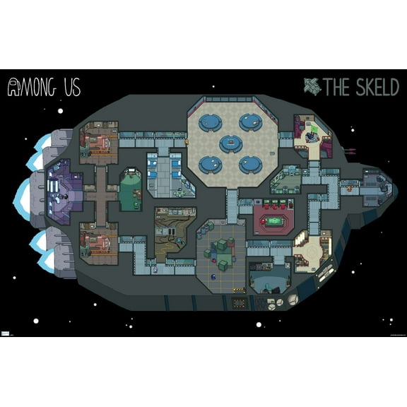 Trends International Among Us - Skeld Map Wall Poster 22.375" x 34" Premium Unframed Version