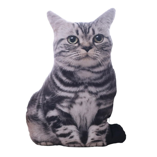 Juguete de gato de simulación 3D con respaldo, bonita decoración, almohada de peluche Estilo A