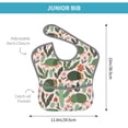 thumbnail image 4 of Zufioo Armadillo Print Toddler Adjustable Waterproof Bib, 11.6x15 Inch Feeding Bib Suitable for 6-24 Month Babies, 4 of 8
