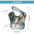 thumbnail image 4 of Zufioo Colorful Birds Pine Branch Print Toddler Adjustable Waterproof Bib, 11.6x15 Inch Feeding Bib Suitable for 6-24 Month Babies, 4 of 8