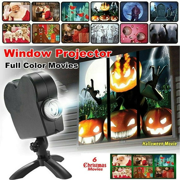 Halloween Movie Projector Kit Haunted Halloween Indoor Outdoor Animation Decor Projector 12 Modes AU Plug