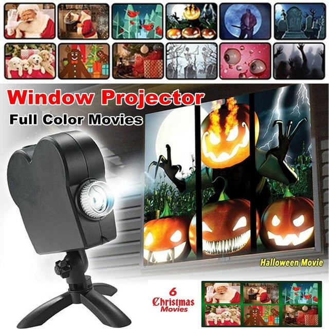 Halloween Movie Projector Kit Haunted Halloween Indoor Outdoor Animation Decor Projector 12 Modes AU Plug