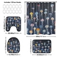 thumbnail image 3 of BZSMCE 4PCS Jellyfish Night Parade Shower Curtain Set Bathroom Decorative Set, 3 of 8
