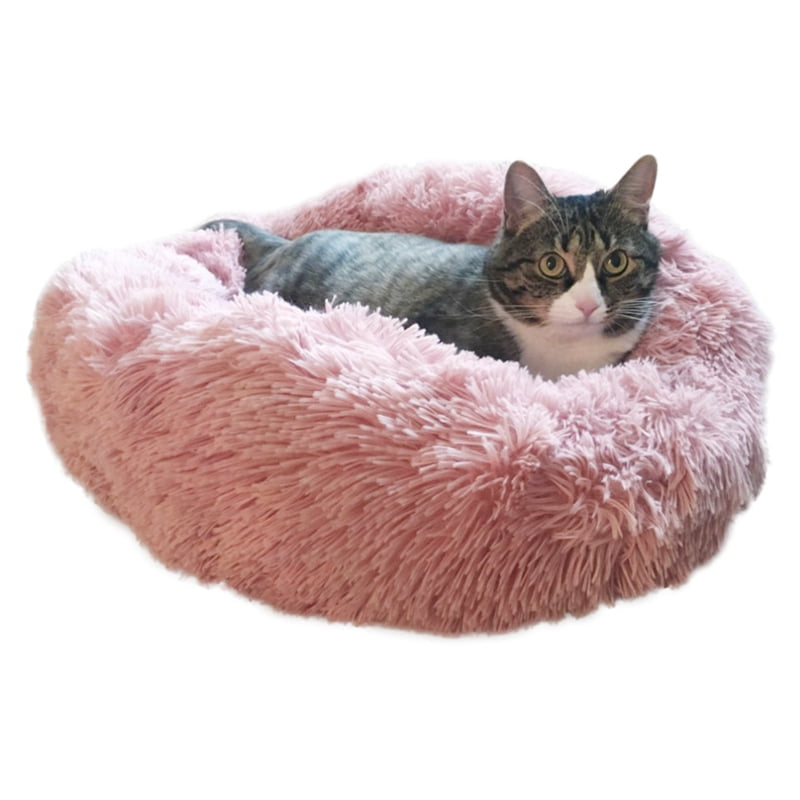 Perfect Gift for Felines Kittens Royalty Luxurious 2 Corner Post Cat Bed Kitty Comfort Cozy Bed for Cat Warming Cuddle Bed