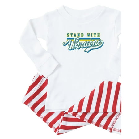 

CafePress - STAND WITH UKRAINE Pajamas - Toddler Long Sleeve Pajama set