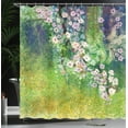 thumbnail image 4 of Ambesonne Japanese Shower Curtain, Grass Land Paint, 69"Wx84"L, Pink Green, 4 of 5