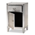 thumbnail image 2 of Baxton Studio Romain Silver Metal 1-Door Accent Storage Cabinet, 2 of 9