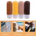 thumbnail image 4 of Assorted Color Travel Lotion Bottles for Storage 4Pcs Silicone Shampoo Dispenser, 4 of 5