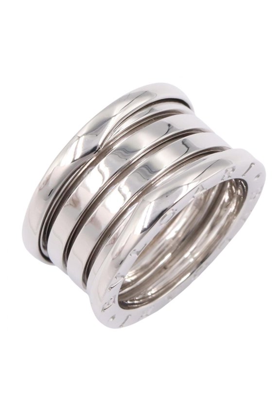 Pre-Owned Bvlgari Bulgari B-zero1 Ring, 4-band ring, 18KWG (white gold), women's, silver-toned.