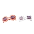 thumbnail image 2 of 2 gafas de sol redondas con diseño de flores para bebés y niños, con protección UV400, suaves y cómodas. BLANCO + Luz, 2 of 6