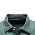 thumbnail image 4 of Caqnni Men's Polo Shirts with Long Sleeves (Green,L), 4 of 5