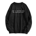 thumbnail image 6 of WENWU Women'S Sweatshirt Sweat Shirts Women Long Sleeve Women Pullover Sweatshirt Black Sweatshirts Womens Fall Clothes Young Women'S Wear, 6 of 6