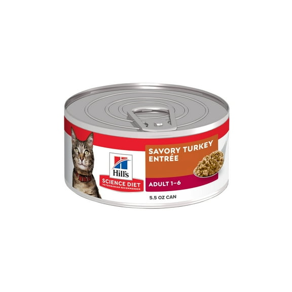 Hill's Science Diet Savory Turkey Wet Cat Food, 5.5oz Can 24pk