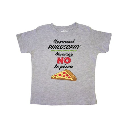 

Inktastic My Personal Philosophy Never Say No to Pizza Gift Toddler Boy or Toddler Girl T-Shirt
