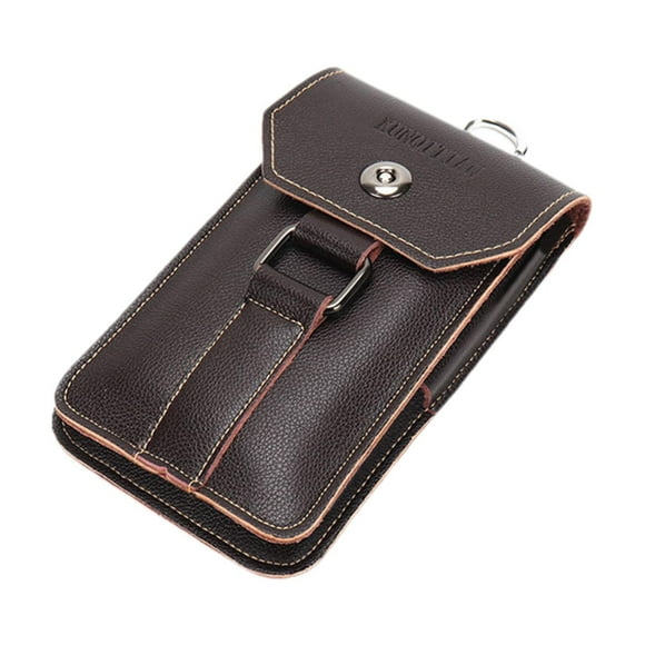 Riñonera para hombre Yuyangstore bolsa para teléfono deportes senderismo al aire libre L 75 pulgadas marrón