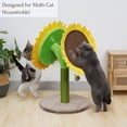thumbnail image 3 of Catry 26" Sunflower Cat Scratcher with Replaceable Sisal Post, Double Jute Scratching Pads, for Multi-cat Home, 3 of 8