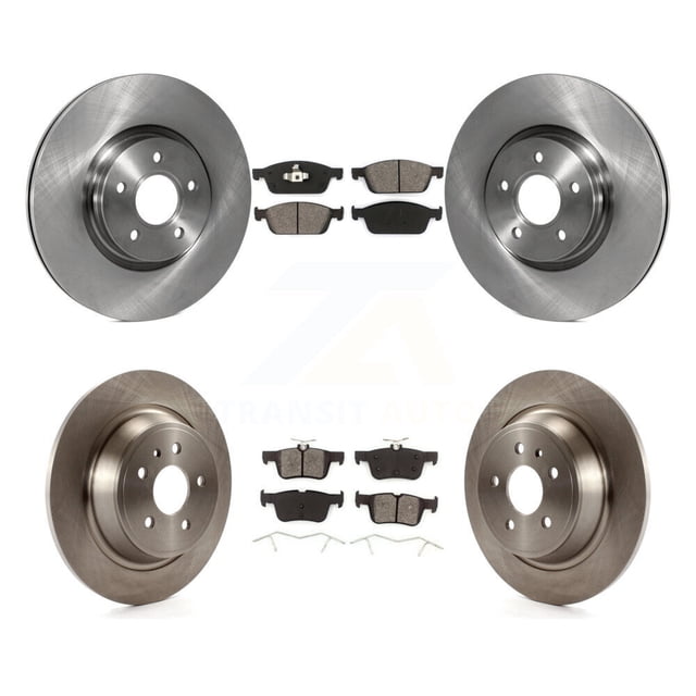 Transit Auto Front Rear Disc Brake Rotors and Semi-Metallic Pads Kit for Car Ford Escape Lincoln MKC K8S-101356
