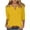 Yellow, variant on ZQUUVOU Women's Solid Color 3/4 Sleeve V-Neck Pullover Casual Tops(Gold,XL)