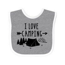 Inktastic I Love Camping- Tent and Trees Boys or Girls Baby Bib
