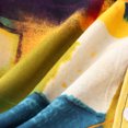 thumbnail image 4 of Camisas De Franela Para Hombre Camisa con estampado informal Camisa de color con cuello de manga corta en contraste para hombre Camisas para hombre (Yellow, XL), 4 of 7