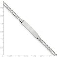 thumbnail image 3 of 14K White Gold bracelet ID Figaro 8 in 7 mm 5 WG Link, 3 of 3