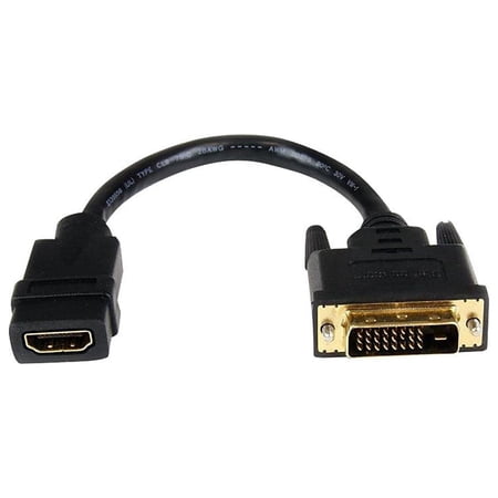 UPC: 0065030848572 | StarTech 8in HDMI to DVI-D Video Cable Adapter – HDMI Female to DVI Male (HDDVIFM8IN)