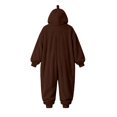 thumbnail image 3 of USNSM Pajamas Women Cozy Fleece Lined Home Jumpsuit, Cute Fall Pajamas, Loose Relaxed Fit, For Fall Winter Matching Loungewear Brown S, 3 of 7