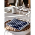 thumbnail image 6 of Navy Blue Ombre Stripe Cloth Napkins Set of 6 Reusable Dinner Napkins, Modern Abstract Gradient Striped Cocktail Napkin Washable Table Napkins for Wedding/Holiday Party/Baby Shower 20"x20", 6 of 7