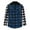 Mens Coats Blue, variant on Men's Buffalo Plaid Hoodie Long Sleeve Jacket Button Drawstring Casual Fall Shirts with Pockets