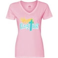 thumbnail image 3 of Inktastic Happy Easter with Cross in Teal Plaid Women's V-Neck T-Shirt, 3 of 5