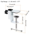 thumbnail image 2 of Uxcell 0.47" Hole Dia. Universal C Clamp Table Lamp Mic Arm Mount Holder Desk Clamp, White, 2 of 6