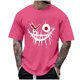 thumbnail image 1 of Camisetas de Cuello de la Tripulación de los Hombres de Poliéster Impreso en Seco Rápido, Cuello Redondo de Corte 3D para Gimnasio, Carrera, Ciclismo Y Ocasional, 1 of 4