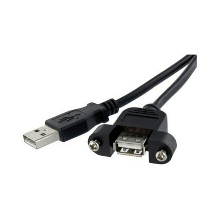 

2PK Startech.Com 1 Ft Panel Mount Usb Cable A To A - F/m (USBPNLAFAM1)