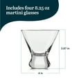 thumbnail image 3 of Libbey Cosmopolitan Stemless Martini Glasses, 8.25 Oz Dishwasher Safe Martini Glasses Set of 4, Martini Cups Set for Wedding Registries and More, 3 of 5